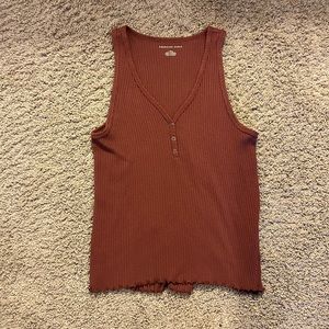 American Eagle burnt orange full length tank top, size L, super soft!